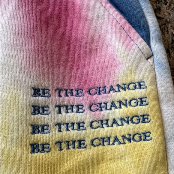 Vitality Fleece Tie Dye “Be The Change” Joggers size S - Picture 3 of 7